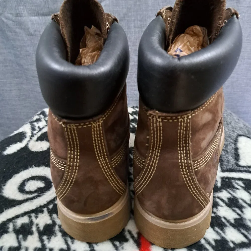 %Size 10.5 Men Timberland Premium 6-Inch Waterproof Boots Brown D16